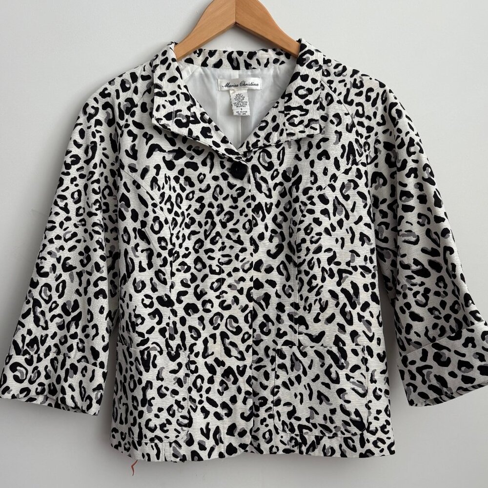 Marisa Christina Leopard Print Lightweight Spring/SummerJacket Size SM